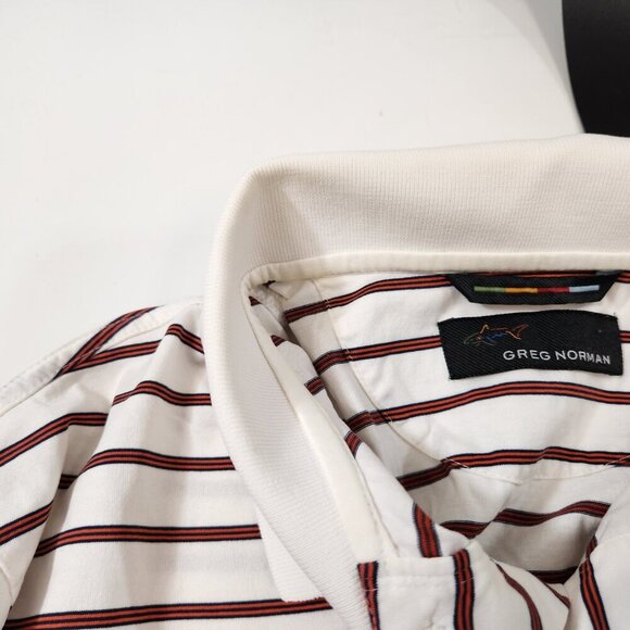 Greg Norman Mens Striped Golf Polo Shirt Size Large - Picture 9 of 14